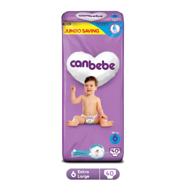 Canbebe Jumbo X Large Size 6 Pack Diapers (40PCS)