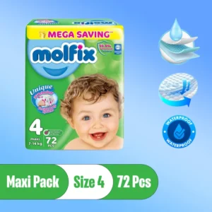 Molfix Size-4 3D Mega Maxi Pack (72Pcs)