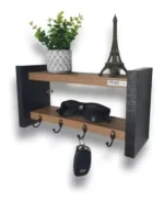 Unique Design Key Holder Shelf with Golden Hook