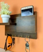 Wall Mounted Key Hanging Shelf with Mobile Stand for House Decor